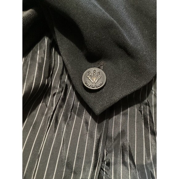 🌙🌙🌙 Rag & Bone Single Breasted Black Button Shoulder Pad Tailored Tux Blazer 00 - Picture 11 of 11